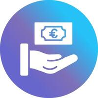 icono de vector de moneda euro