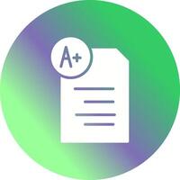 Graded Paper Vector Icon