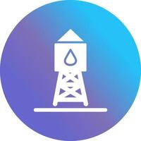 icono de vector de torre de agua