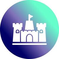 icono de vector de castillo de arena