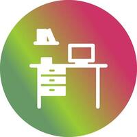 Office Desk Vector Icon