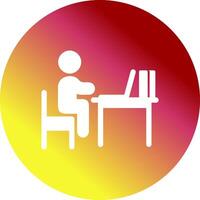 Studying Desk Vector Icon