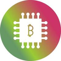 Bitcoin Chip Vector Icon