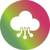 icono de vector de computación en la nube