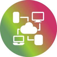 icono de vector de computación en la nube
