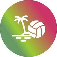 icono de vector de voleibol de playa