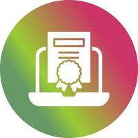 Online Certificate Vector Icon