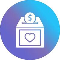 Charity Box Vector Icon