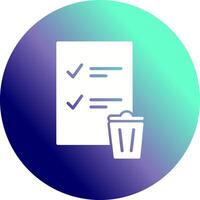 Trash List Vector Icon