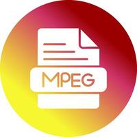 icono de vector de mpeg