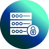 icono de vector de seguridad de datos