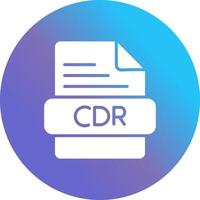 icono de vector de cdr