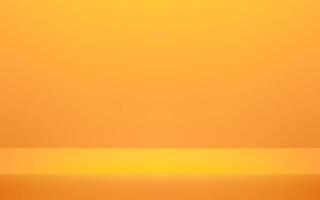 Empty vivid yellow studio room background. Empty room with spotlight effect. Clean design for displaying product. Space for selling products on the website. Business backdrop. Vector illustration.
