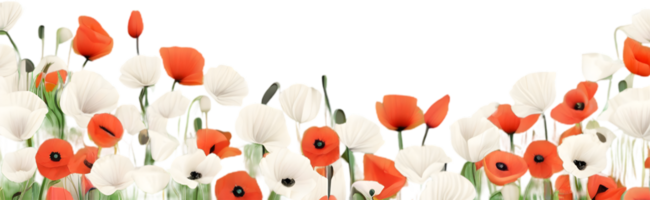 AI generated Wildflower field, Clipart of colorful spring wildflowers field. png