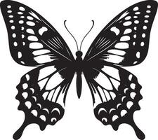 mariposas y flores, modelo con mariposas, conjunto de mariposas, volador mariposas silueta negro conjunto aislado en blanco antecedentes vector