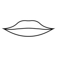 Closed female lips from pleasure, beauty lip female vector