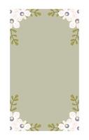 Greenery rectangle frame. Stories template. Green leaves, flower, and foliage border. Invitation template, greeting card, menu. Botanical plant, design. vector