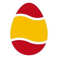 Easter egg, stylized pattern color of Spain flag es vector