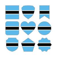 moderno resumen formas de Botswana bandera vector diseño modelo