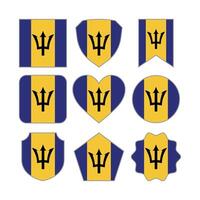 moderno resumen formas de barbados bandera vector diseño modelo