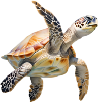ai genererad hav sköldpadda, en vattenfärg målning av en hav sköldpadda. png