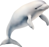 ai generado beluga ballena, acuarela pintura de beluga ballena png