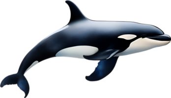 AI generated Orca, Watercolor painting of Killer Whale. png