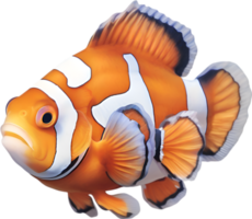 AI generated Clownfish, a Watercolor painting of Clownfish. png