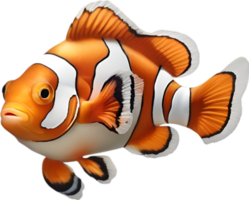 AI generated Clownfish, a Watercolor painting of Clownfish. png