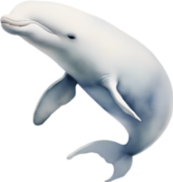 AI generated Beluga whale, Watercolor painting of Beluga whale png