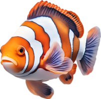 ai généré poisson clown, une aquarelle La peinture de poisson clown. png