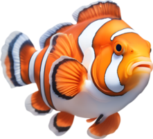 AI generated Clownfish, a Watercolor painting of Clownfish. png