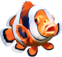 ai généré poisson clown, une aquarelle La peinture de poisson clown. png