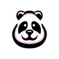 panda cabeza logo vector