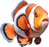 AI generated Clownfish, a Watercolor painting of Clownfish. png