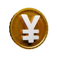 Yen Coin 3D Icon png