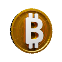 Bitcoin Coin 3D Icon png