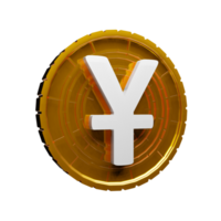 Yuan-Münze 3D-Symbol png