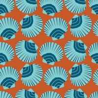 Sea shell seamless pattern. Vector. For packaging, wrapping paper, cover, wallpaper vector