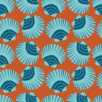 Sea shell seamless pattern. Vector. For packaging, wrapping paper, cover, wallpaper vector