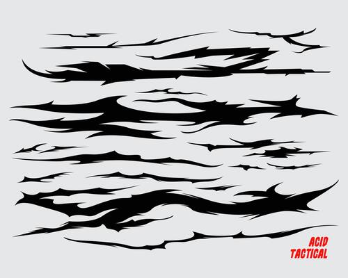 Acid tactical abstract grunge  strip line clip art vector element poster design t shirt factory sticker editable