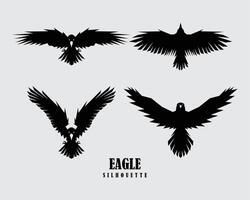 águila silueta logo vector acortar Arte colección t camisa tinta diseño tatuaje, pegatina, póster elemento editable