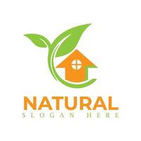 natural, eco alimento, verde hoja planta de semillero, creciente planta logo diseño vector modelo. natural logos con hojas