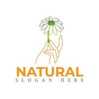 Natural, eco food, green leaf seedling, growing plant logo design vector template. Natural logos with leaves