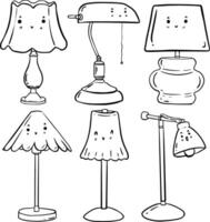 Cute lamp element for templates. vector