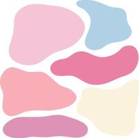 Hand drawn shapes color for templates. vector