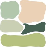 Hand drawn shapes color for templates. vector