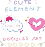 doodles element design for templates. vector