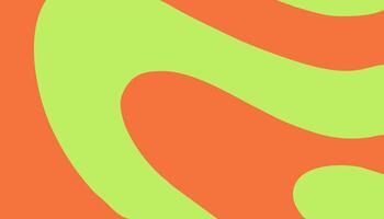 Abstract liquid on green and orange color background vector