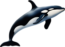 AI generated Orca, Watercolor painting of Killer Whale. png
